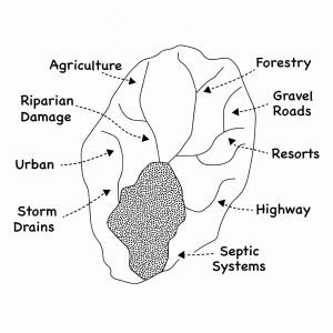 Watershed monitoring diagram